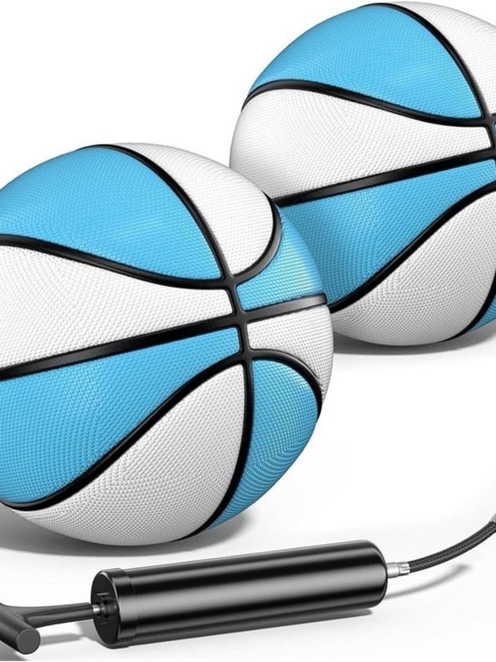 Blue& White Basketball Pair with Pump